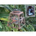 Metal outdoor decorative solar garden lantern